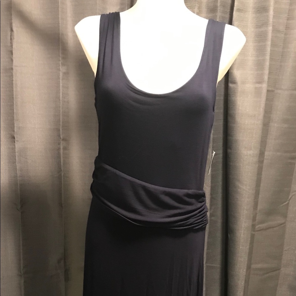 Tahari Luka navy maxi dress NWT